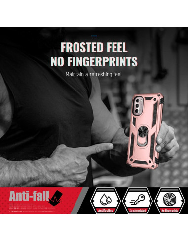 Funda Grado Militar PUSHIMEI para Moto G Stylus 5G 2022 - Rosa