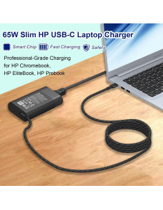 Cargador HP Slim 65W USB-C para Laptop Envy, Spectre, Elite 2