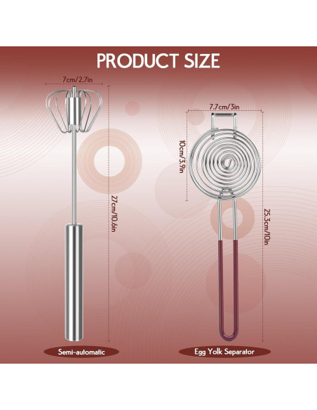 Juego de Batidores HCFGS 2 Piezas Acero Inoxidable