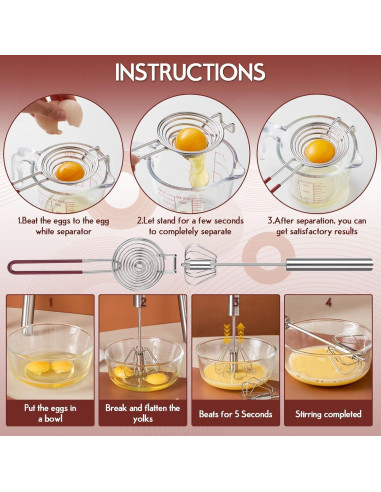 Juego de Batidores HCFGS 2 Piezas Acero Inoxidable