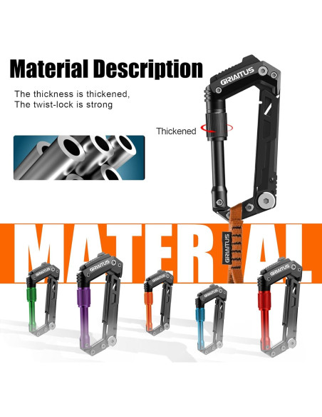 Carabiner Multitool GIRIAITUS 8-en-1 Negro para Camping