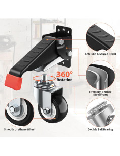 Kit de Ruedas Retráctiles SPACEKEEPER para Banco 299 kg 2