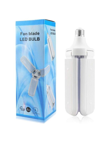 Bombilla LED 45W JKLcom Plegable 4000Lm E27 Blanco Cálido