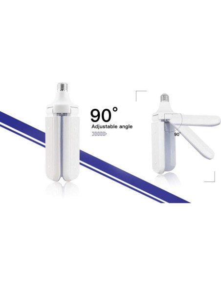 Bombilla LED 45W JKLcom Plegable 4000Lm E27 Blanco Cálido