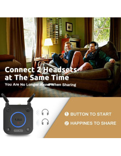 Transmisor Bluetooth 5.2 1Mii B06TX para TV y Audio Inalámbrico 2