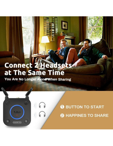 Transmisor Bluetooth 5.2 1Mii B06TX para TV y Audio Inalámbrico