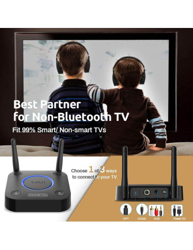 Transmisor Bluetooth 5.2 1Mii B06TX para TV y Audio Inalámbrico