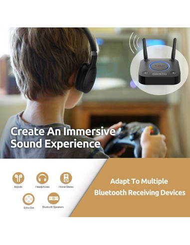 Transmisor Bluetooth 5.2 1Mii B06TX para TV y Audio Inalámbrico