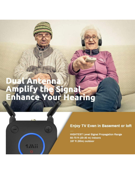 Transmisor Bluetooth 5.2 1Mii B06TX para TV y Audio Inalámbrico