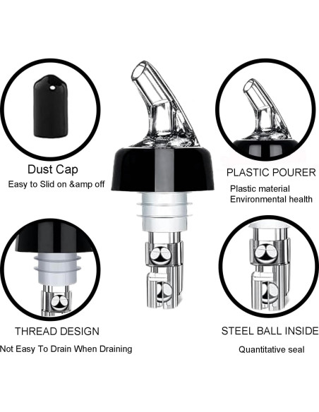 Set de 12 Vertedores Automáticos Medidos 30 mL Aimery