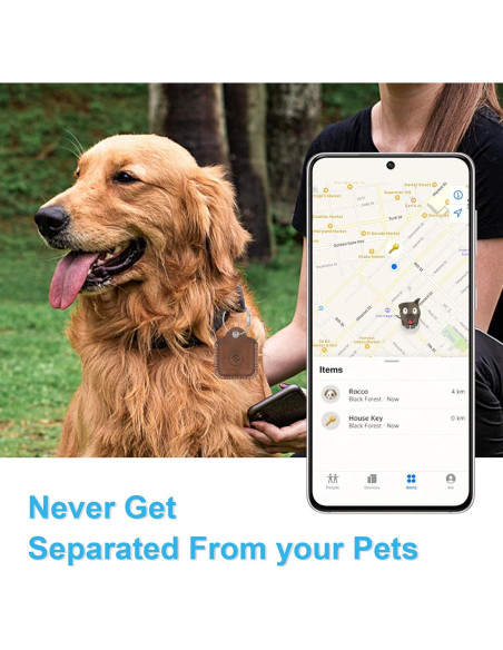 Funda de Cuero Fintie para Samsung Galaxy SmartTag - Marrón