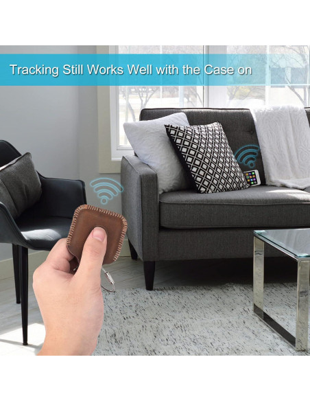 Funda de Cuero Fintie para Samsung Galaxy SmartTag - Marrón