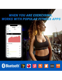 Monitor de Frecuencia Cardíaca moofit HR8 Correa Pecho IP67 2