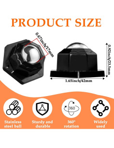 4 Ruedas Universales MARRTEUM 90kg 360 para Muebles 2