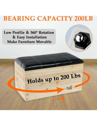 4 Ruedas Universales MARRTEUM 90kg 360 para Muebles