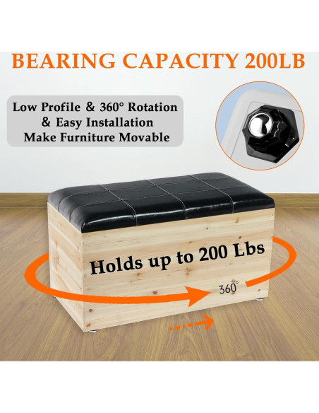 4 Ruedas Universales MARRTEUM 90kg 360 para Muebles