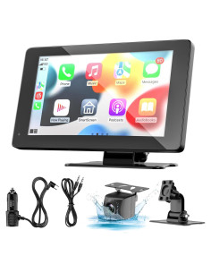 Estéreo de coche inalámbrico HD 7" con CarPlay y GPS