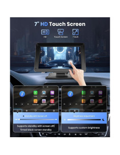 Estéreo de Coche Podofo 7" Bluetooth Carplay Android Auto 2