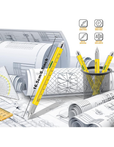 Bolígrafo Multiherramienta 9 en 1 KEZKALS Amarillo