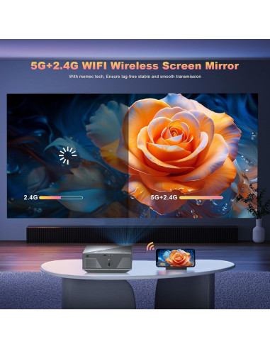 Proyector ZDK 1080P FHD Wifi Bluetooth Pantalla 300"