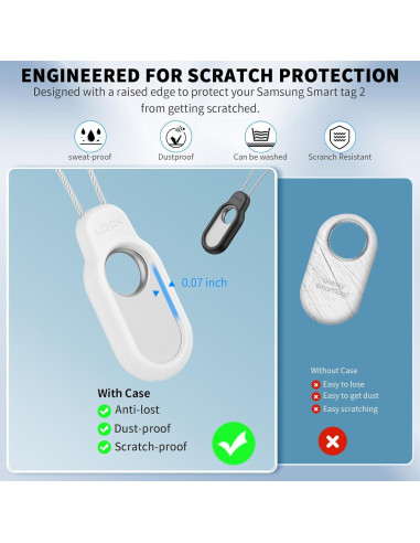 Funda Protectora TUDIOW para Samsung Galaxy SmartTag 2