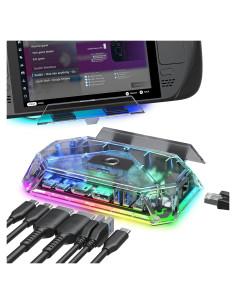 Estación de Acoplamiento RGB JSAUX 12-en-1 para Steam Deck