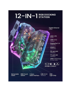 Estación de Acoplamiento RGB JSAUX 12-en-1 para Steam Deck 2