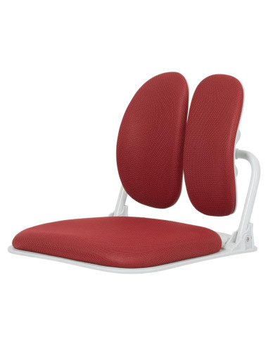Silla de Suelo Ergonómica Duorest con Respaldo Doble Rojo