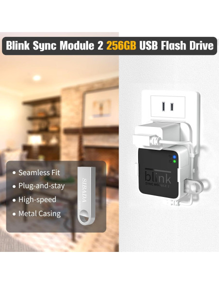 Unidad Flash USB 256GB SIBADA + Soporte Blink 2 Compacto