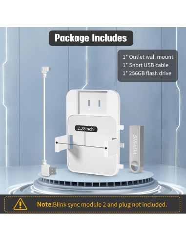Unidad Flash USB 256GB SIBADA + Soporte Blink 2 Compacto