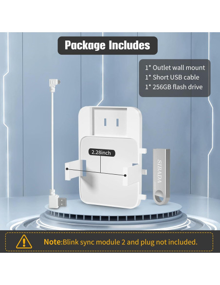Unidad Flash USB 256GB SIBADA + Soporte Blink 2 Compacto