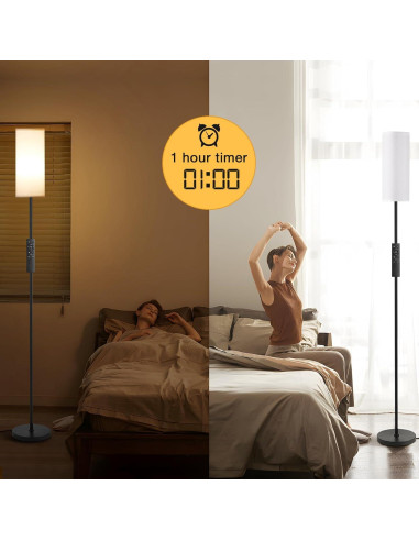 Lámpara de Pie Ambimall 164 cm Regulable con Control Remoto