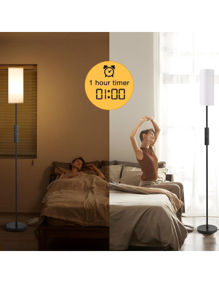 Lámpara de Pie Ambimall 164 cm Regulable con Control Remoto