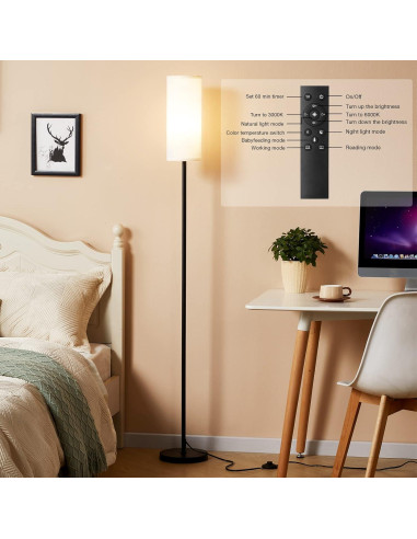 Lámpara de Pie Ambimall 164 cm Regulable con Control Remoto