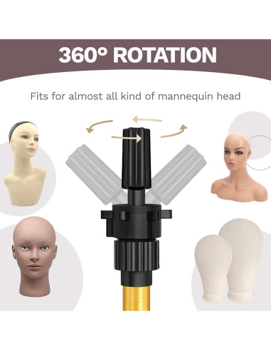 Soporte de Peluca Tripode ZQIAN BEAUTY 127 cm Ajustable