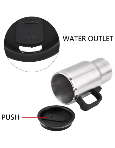 Hervidor Eléctrico de Coche Ejoyous 450ml Acero Inoxidable