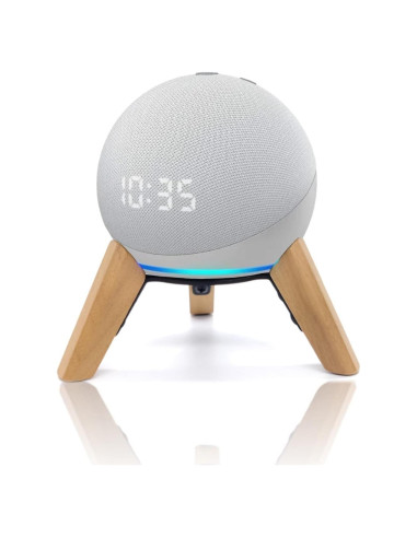 Soporte de Madera para Echo Dot 4ta y 5ta Gen - Roble Blanco