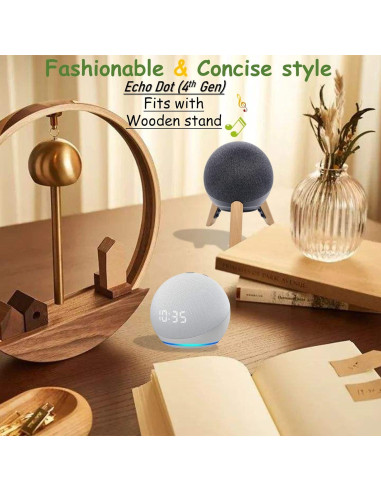 Soporte de Madera para Echo Dot 4ta y 5ta Gen - Roble Blanco