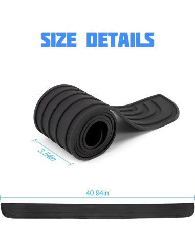 Protector de Parachoques Trasero 8sanlione 103.9 cm Antirayaduras