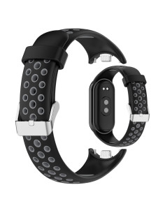 Correa de Silicona Disscool para Xiaomi Band 9/8 - Negro+Gris