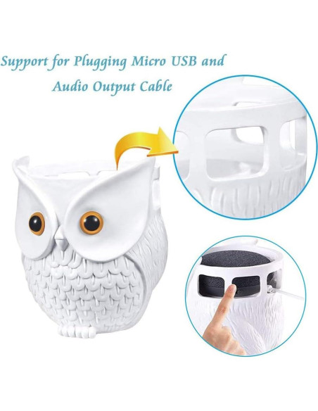 Soporte para Echo Dot LDYAN Búho Blanco Decorativo