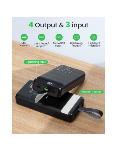 Power Bank 50000mAh - Cargador Portátil USB C Carga Rápida