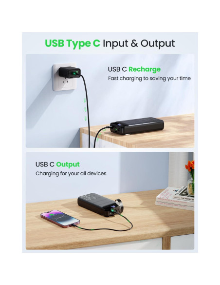 Power Bank 50000mAh - Cargador Portátil USB C Carga Rápida