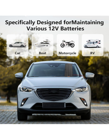 Cargador Solar 10W MHPOWOS 12V Impermeable para Baterías