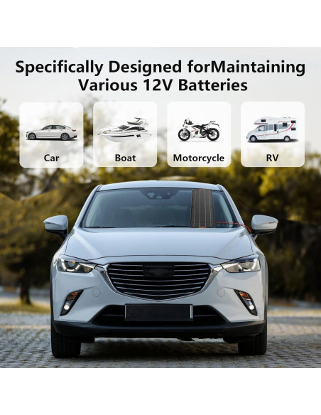 Cargador Solar 10W MHPOWOS 12V Impermeable para Baterías