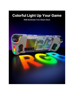 JSAUX Carcasa Trasera RGB Transparente para Steam Deck 2