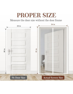 Yotache Puerta Magnética 32x80 cm, Malla Blanca Resistente 2