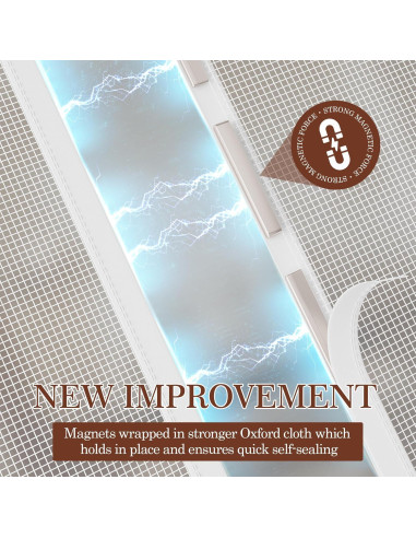 Yotache Puerta Magnética 32x80 cm, Malla Blanca Resistente