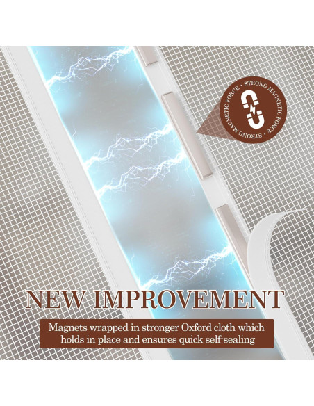 Yotache Puerta Magnética 32x80 cm, Malla Blanca Resistente