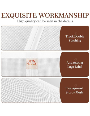 Yotache Puerta Magnética 32x80 cm, Malla Blanca Resistente